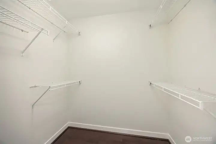 Full walk in closet.