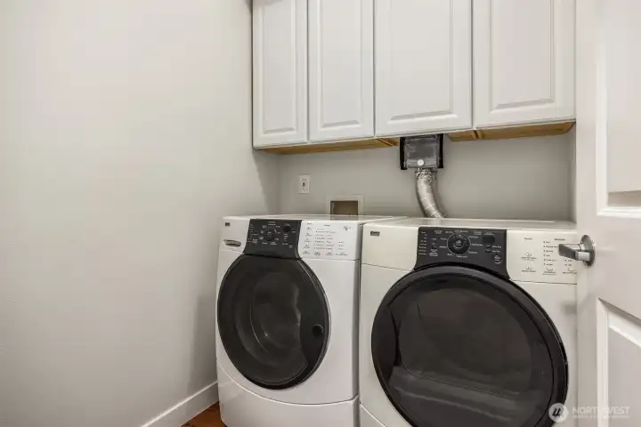 Generously sized laundry room