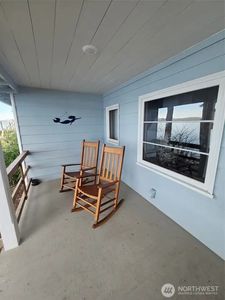 Rocking on the Front Porch gazing out over The Canal and Olympics