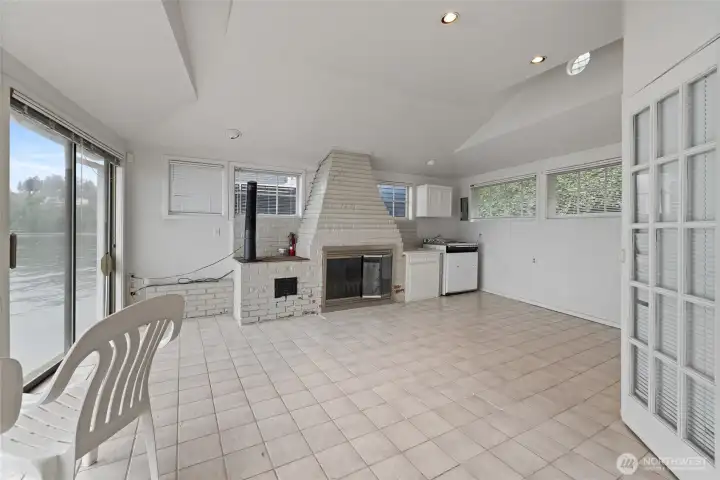 Walking into the beach house