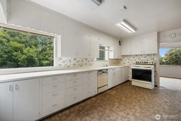 Kitchen has tons of counter space