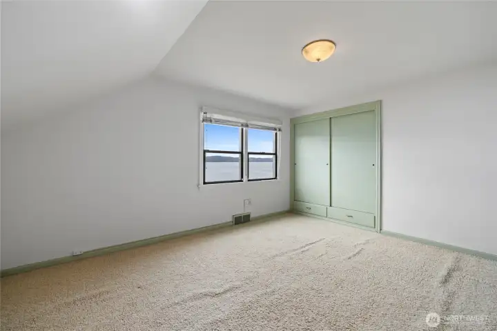 Extra closet space in this bedroom