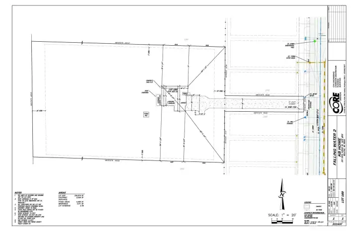 Example site plan to demonstrate lot size