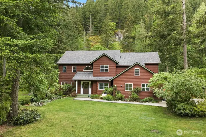 Nestled at the base of majestic Mt. Si, this extraordinary   retreat offers a rare opportunity to experience the perfect blend of Pacific Northwest beauty, modern comfort, and peaceful country living. Set on 6.69 private acres, this extensively remodeled property has been thoughtfully transformed into a one-of-a-kind sanctuary designed for both relaxation and entertaining.
