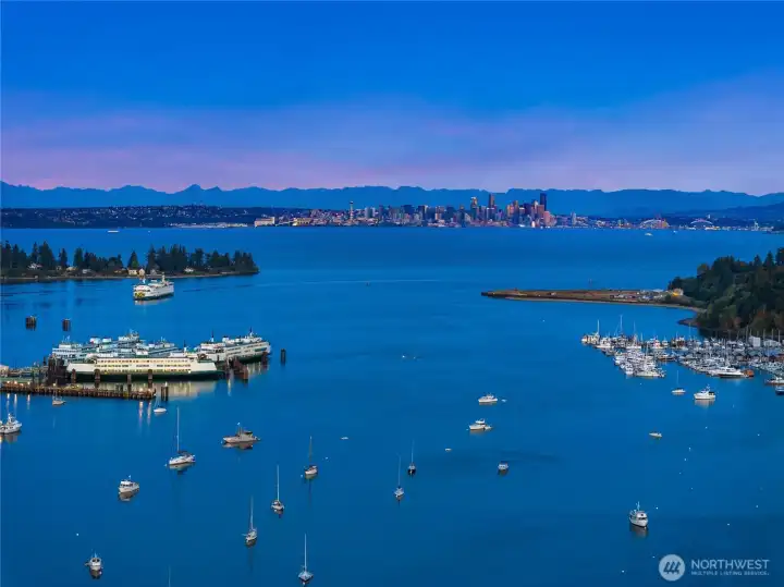 Wanting some “big city” time? Hop the ferry to Seattle and enjoy the gorgeous ride.