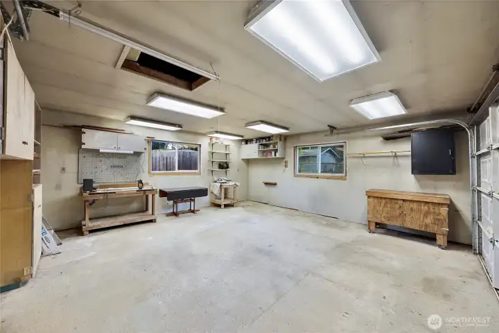 Inside the garage