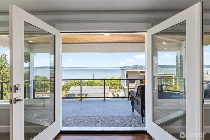 View from main floor living