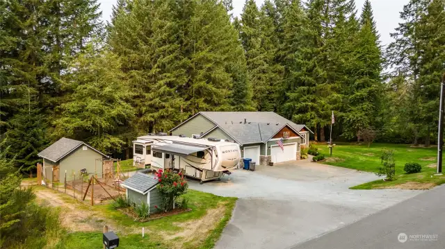 Welcome to this awesome rambler on a beautiful, private shy 9 acres! Property has RV parking, garden space, outdoor storage, and abounding beauty!