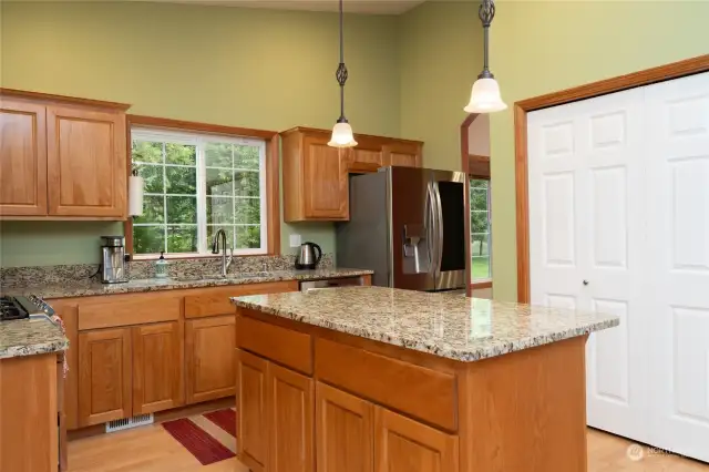 Kitchen has tons of cabinet space AND a huge pantry!