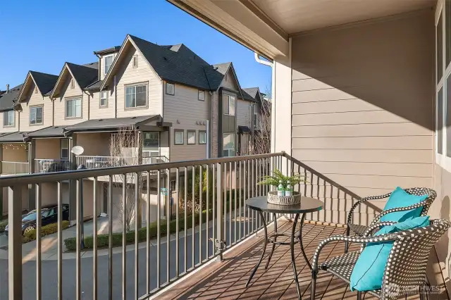 More views from the patio of the peripheral Brooklyn Walk units. A great spot to soak up some PNW sunshine.