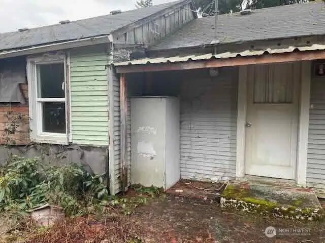 Back door on north side
