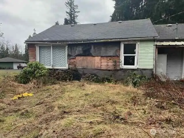 North side of house