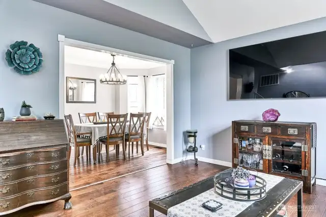 Formal living into formal dining area
