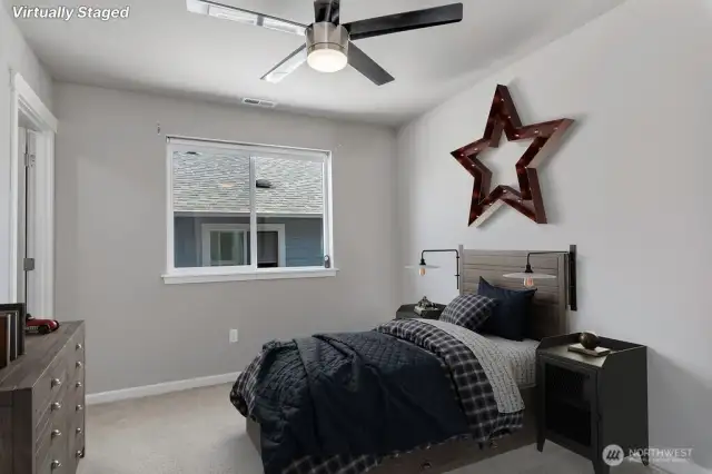 (Virtually Staged) Bedroom 3 on the Floorplan