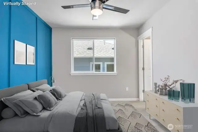 (Virtually Staged) Bedroom 4 on the Floorplan
