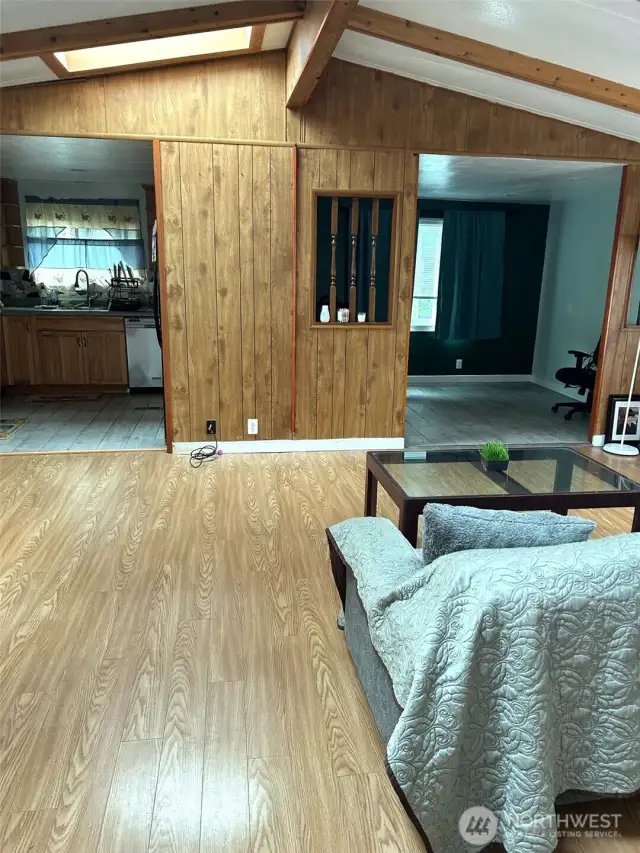 From The Living Room. You Can See Kitchen On The Left & Dining Room On The Right.