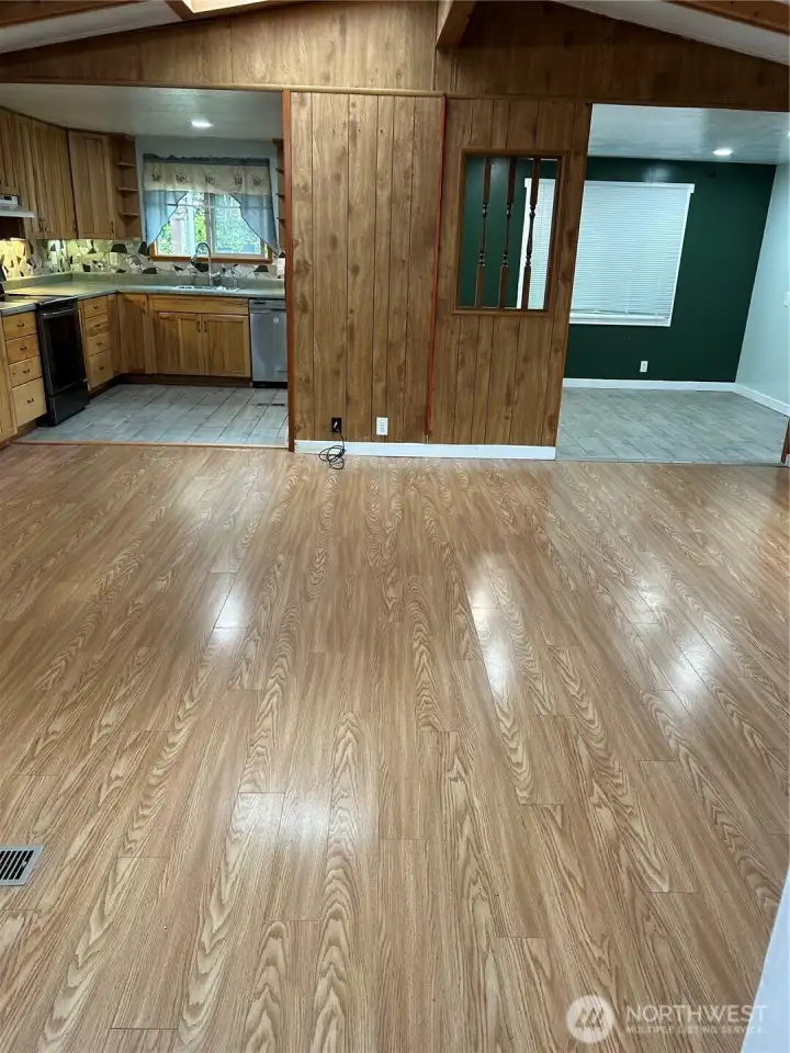 From Living Room, Shows Kitchen & Dining Room