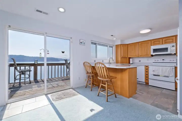The kitchen, with that fantastic view!
