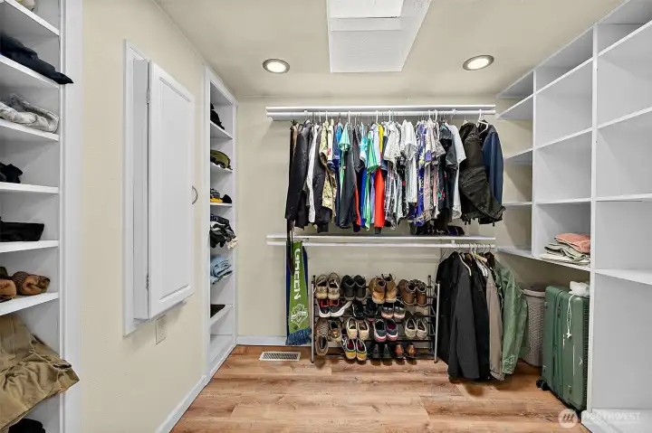 Walk-in closet.