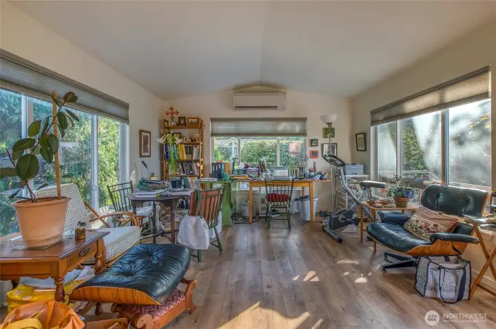 Main living area filled with light on the 2018 manufactured doublewide.