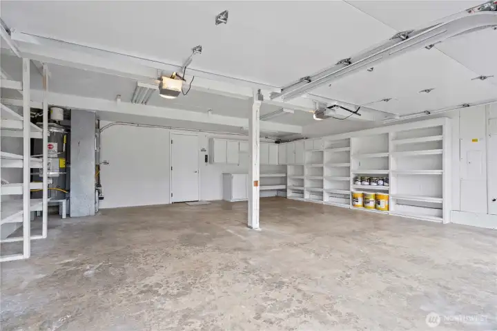 Garage has tons of storage already built in
