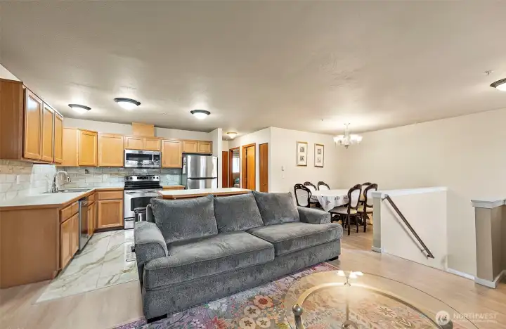 Inviting Open Kitchen & Living Space