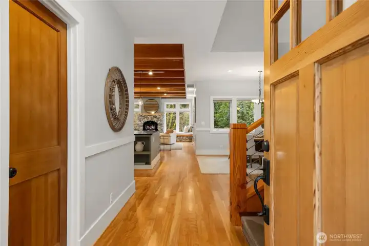 Upon entry the quality of the home is immediately noticeable with fine craftsmanship and solid finishes.