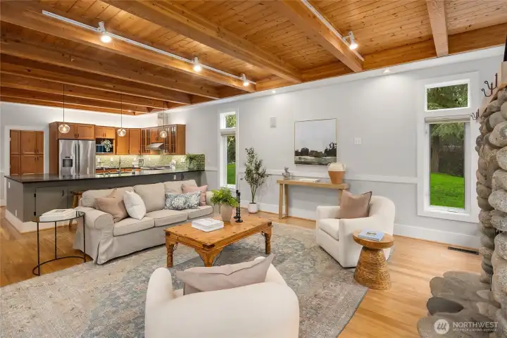 The living spaces flow easily for comfort and ease.