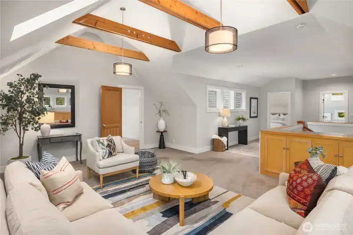 This is the perfect space for movies, gaming or snuggling up with a book.