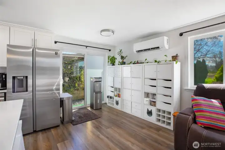 Back door to the hot tub and sauna.
