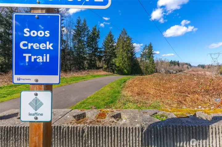 Walk to the trail access right around the corner.