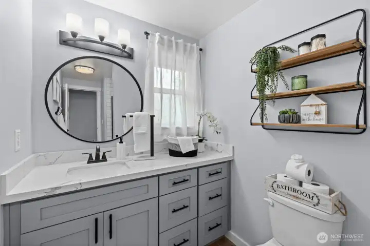 Window offers natural light.