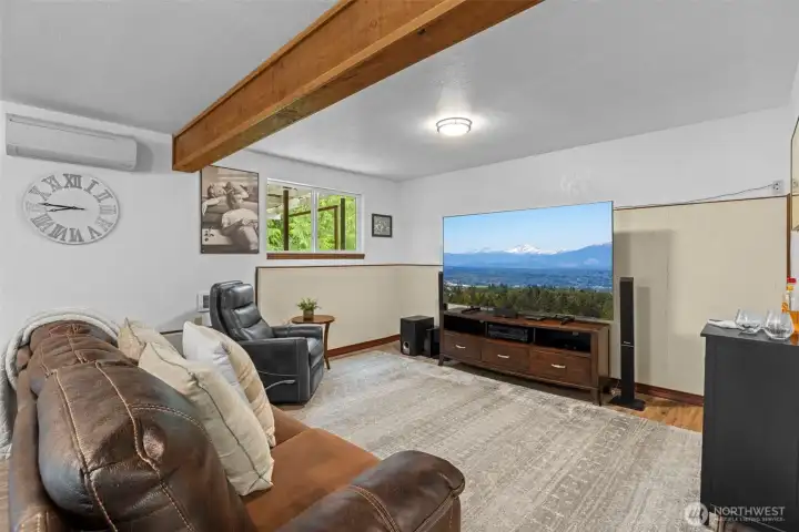 Recreation room with mini split.