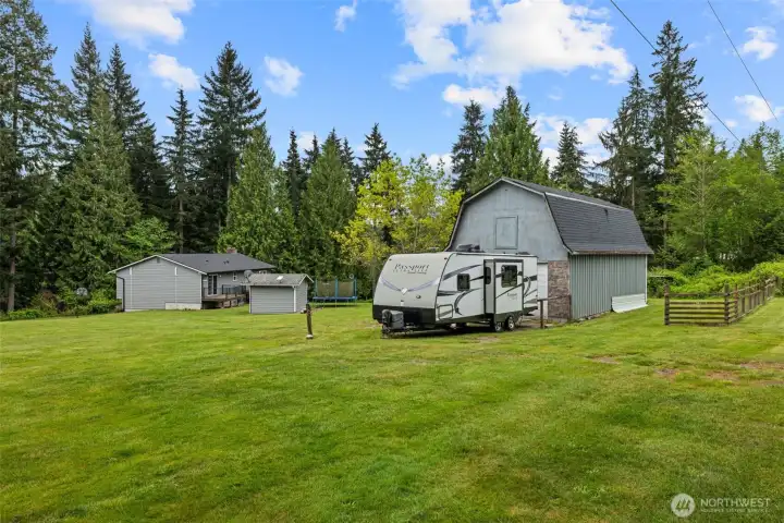 Additional storage shed. Plenty of room to work, garden, and play!