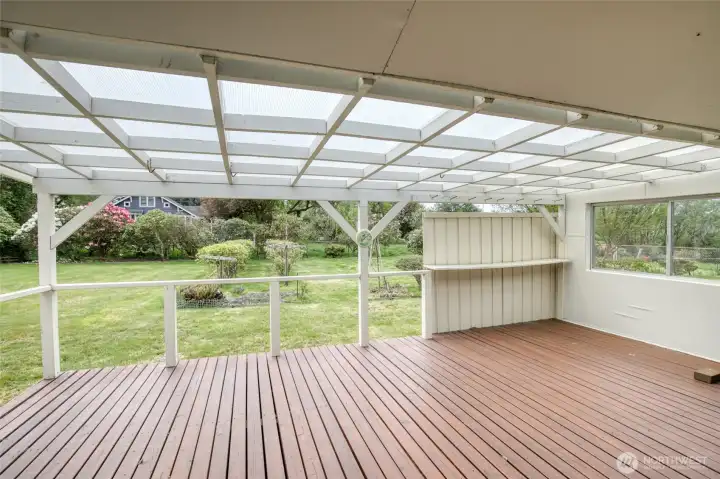 Covered Wood Deck