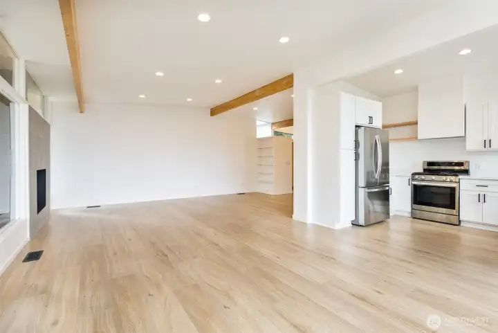 Open Living Room, Eating Area, and Kitchen