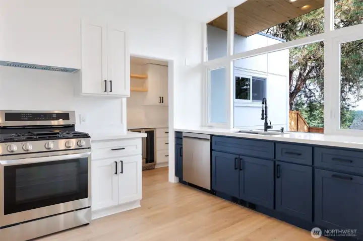 32” under mount sink w/ commercial style faucet