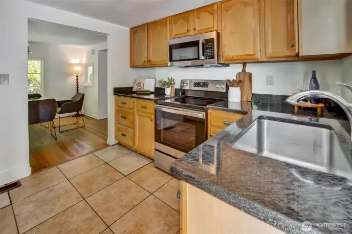Kitchen from the back entry