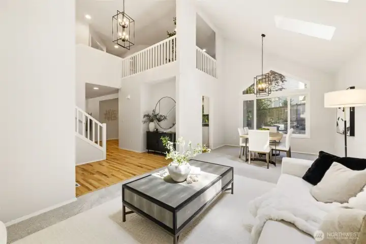 Skylights throughout the open sitting and dining space make you feel as if you're outside on those sunny days Skylights throughout the open sitting and dining space make you feel as if you're outside on those sunny days