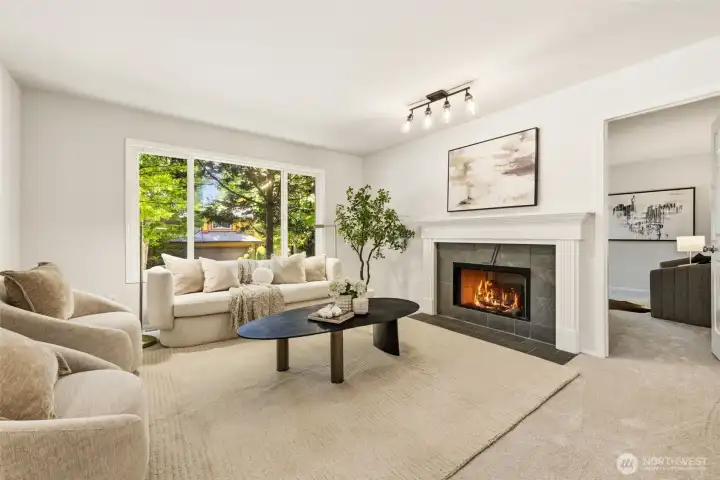 Cozy up to the gas fireplace in the living room on cool winter evenings or curl up with a book under the A/C on warm summer days Cozy up to the gas fireplace in the living room on cool winter evenings or curl up with a book under the A/C on warm summer days