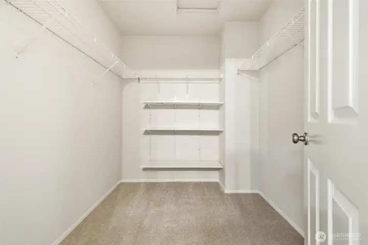 A walk-in closet means plenty of space for all of your items A walk-in closet means plenty of space for all of your items