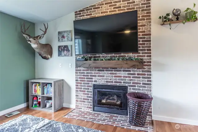Updated fireplace surround