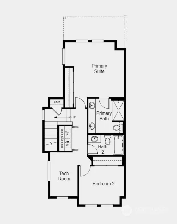 Structural options added include; Mud-set shower in primary bath.