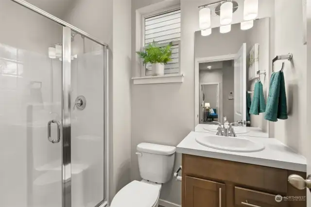 Bath on Main with walk-in shower