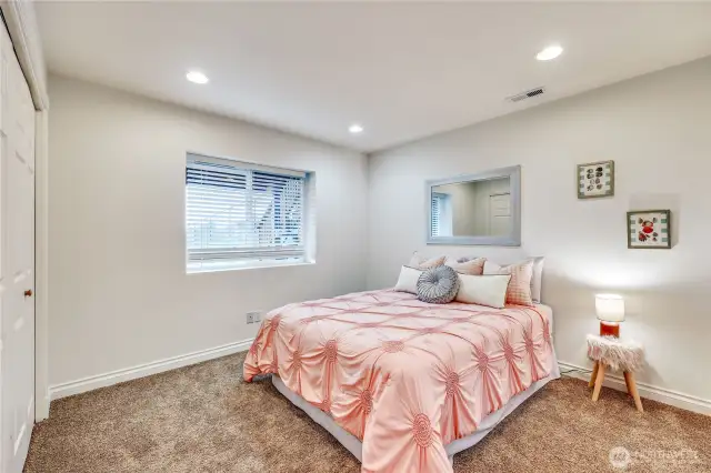 One of two bedrooms on the ground floor.  Both are spacious with good closets.