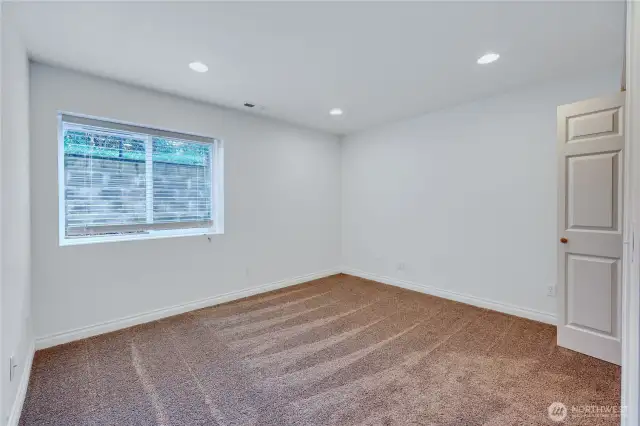 The third bedroom- lots of space and a good sized closet.