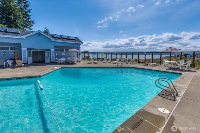 The outdoor pool at the clubhouse.