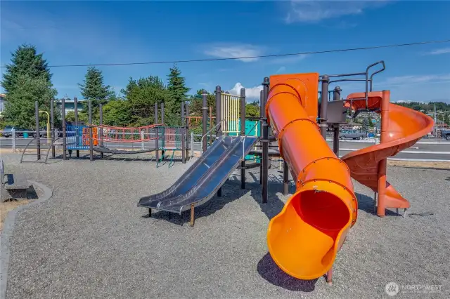 The playground outside the clubhouse.