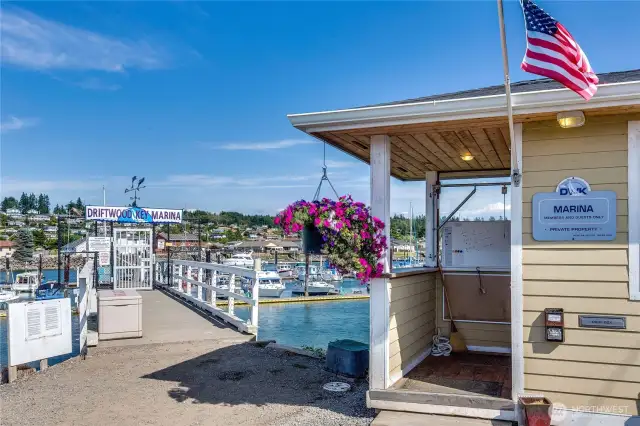 The Harbormaster's office at the Driftwood Key marina.