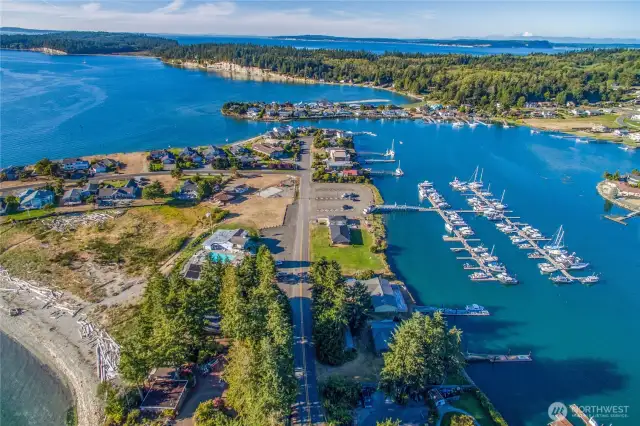 The peninsula that creates the marina at Driftwood Key.